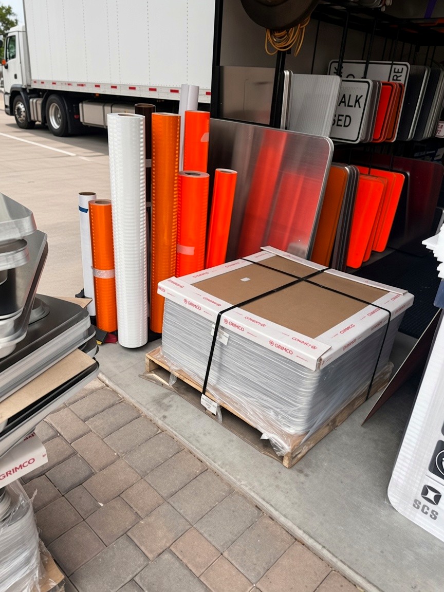 Cargo secured inside the trailer