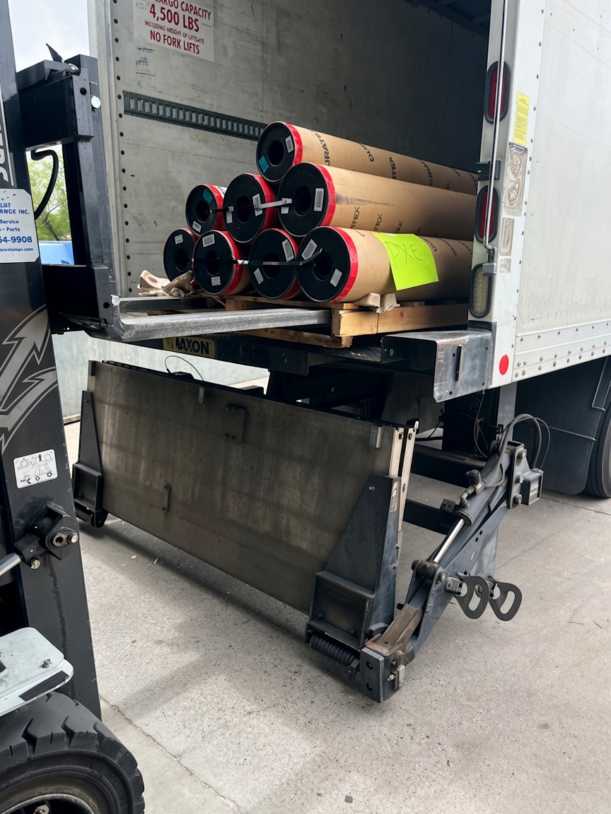 Cargo secured inside the trailer