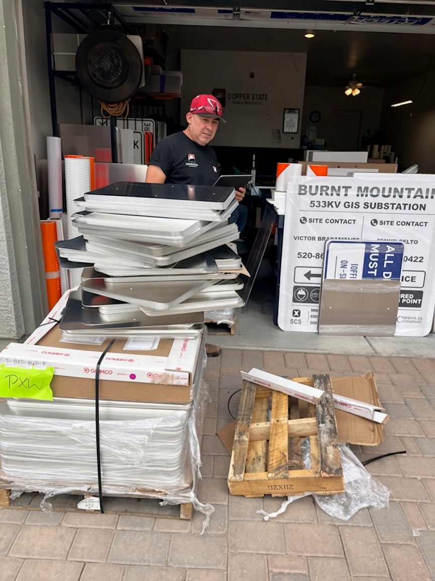 Palletized shipment ready to roll