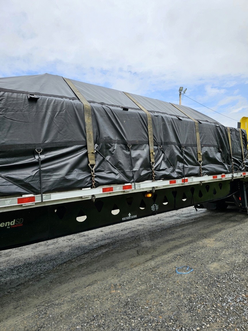Palletized shipment ready to roll