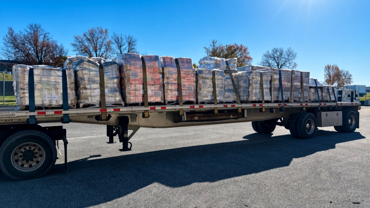 Wide view of a highway-ready haul