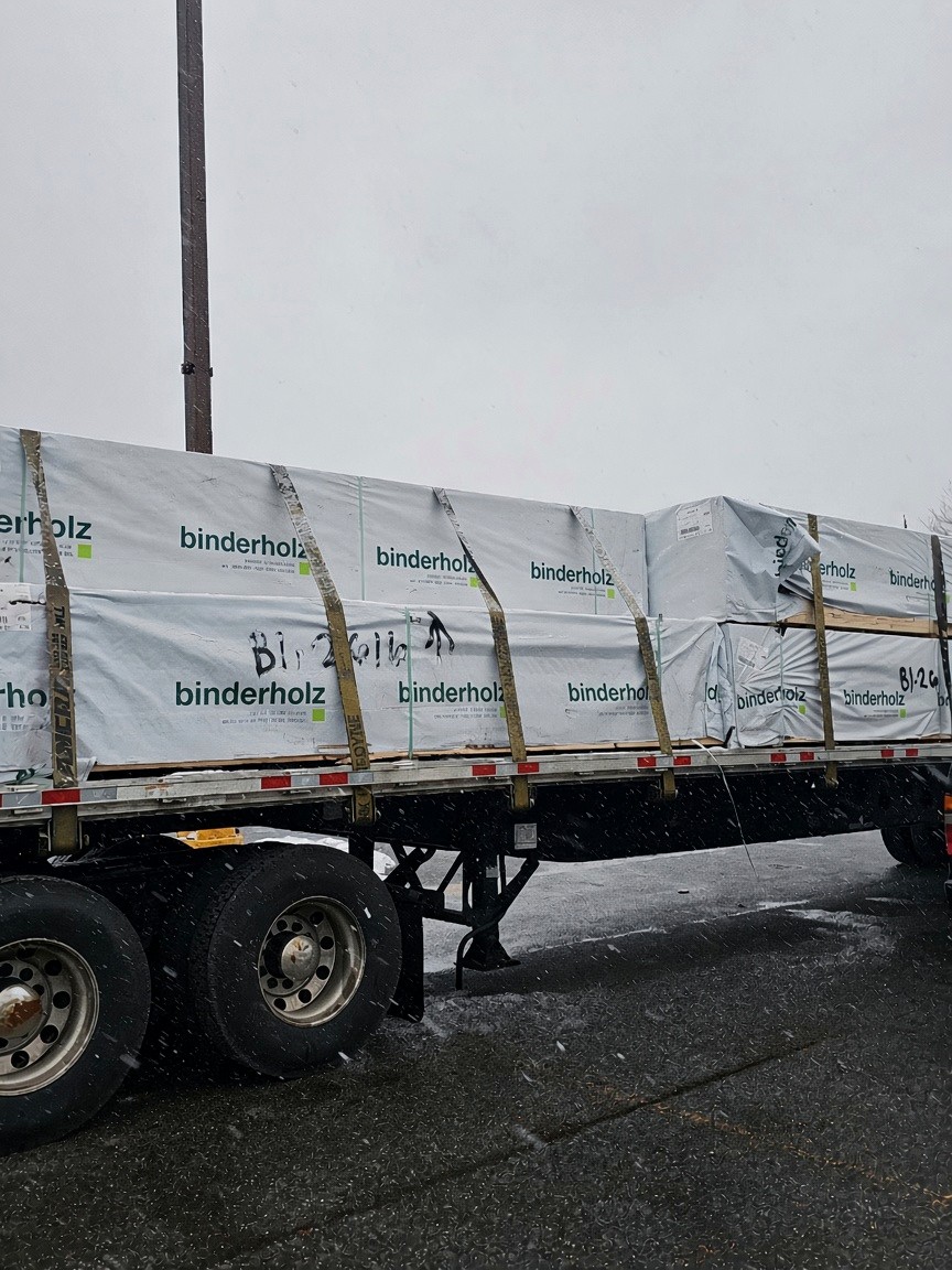 Cargo secured inside the trailer