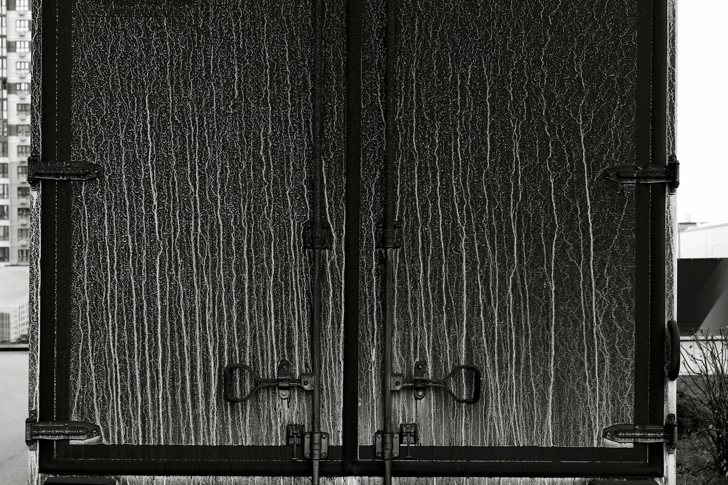 Rear doors of a semi trailer