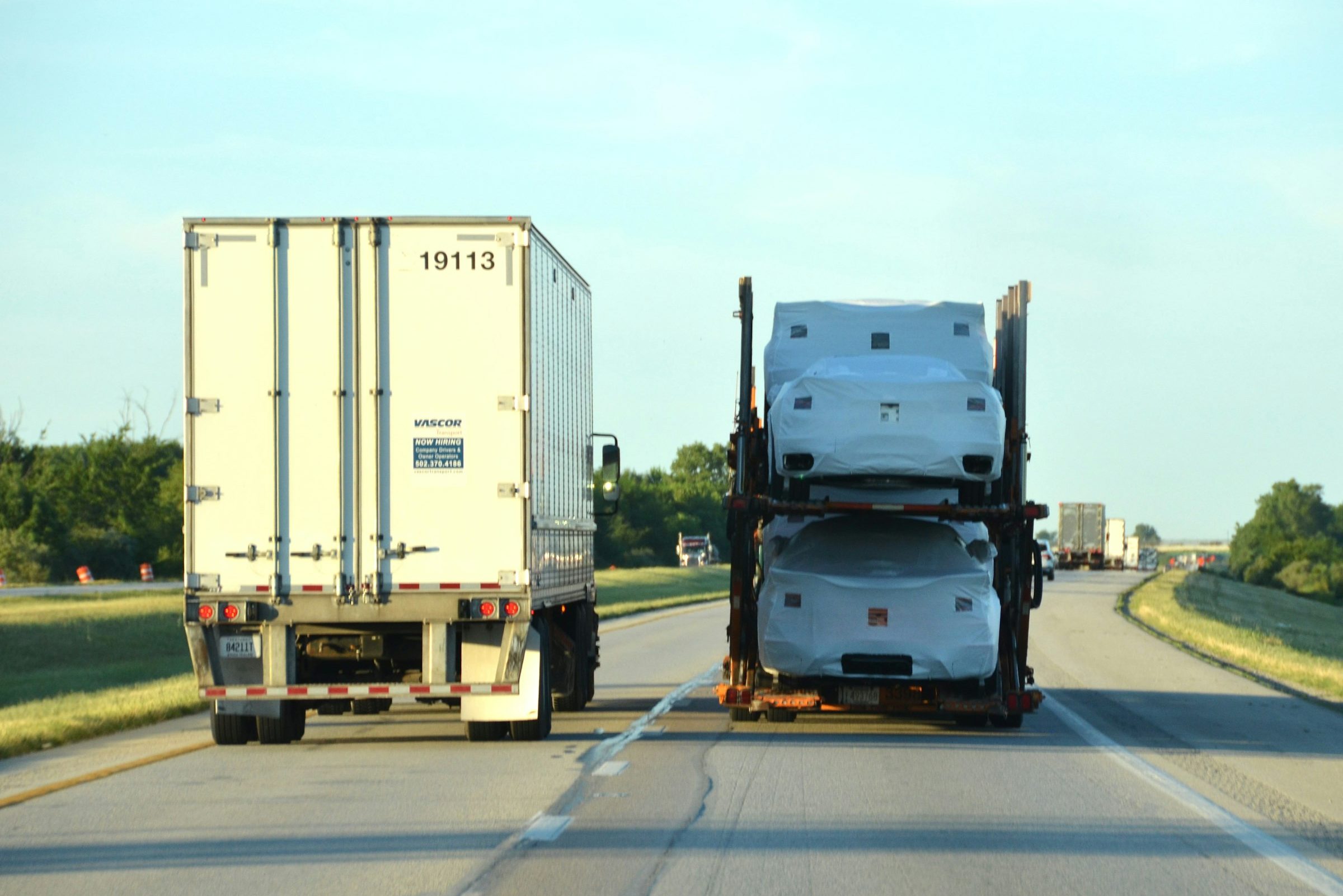 Trucks on the interstate
