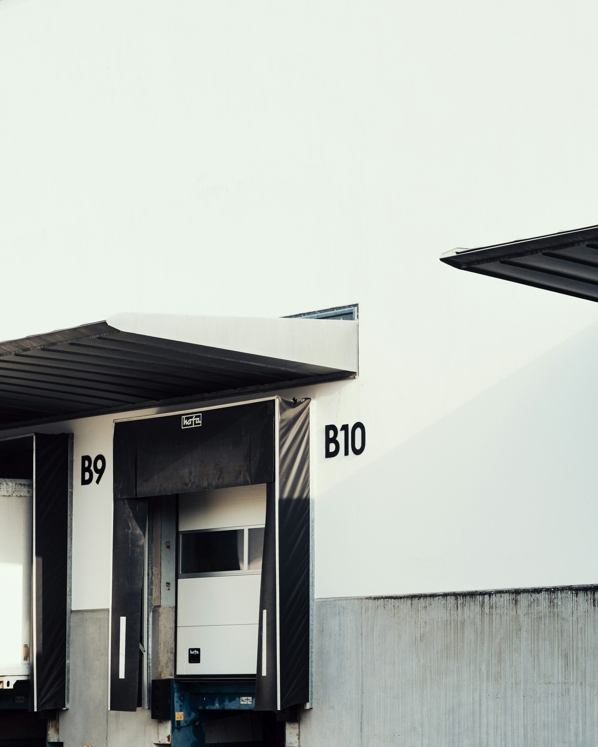 Loading docks at a warehouse